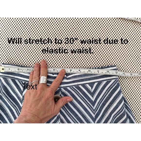 Lavender Sky Linen Blend A Line Skirt Blue Striped Classic Women’s Size Small S - Picture 6 of 10